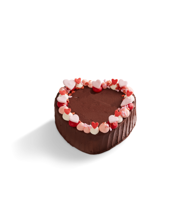 Chocolate Salted Caramel Heart Cake
